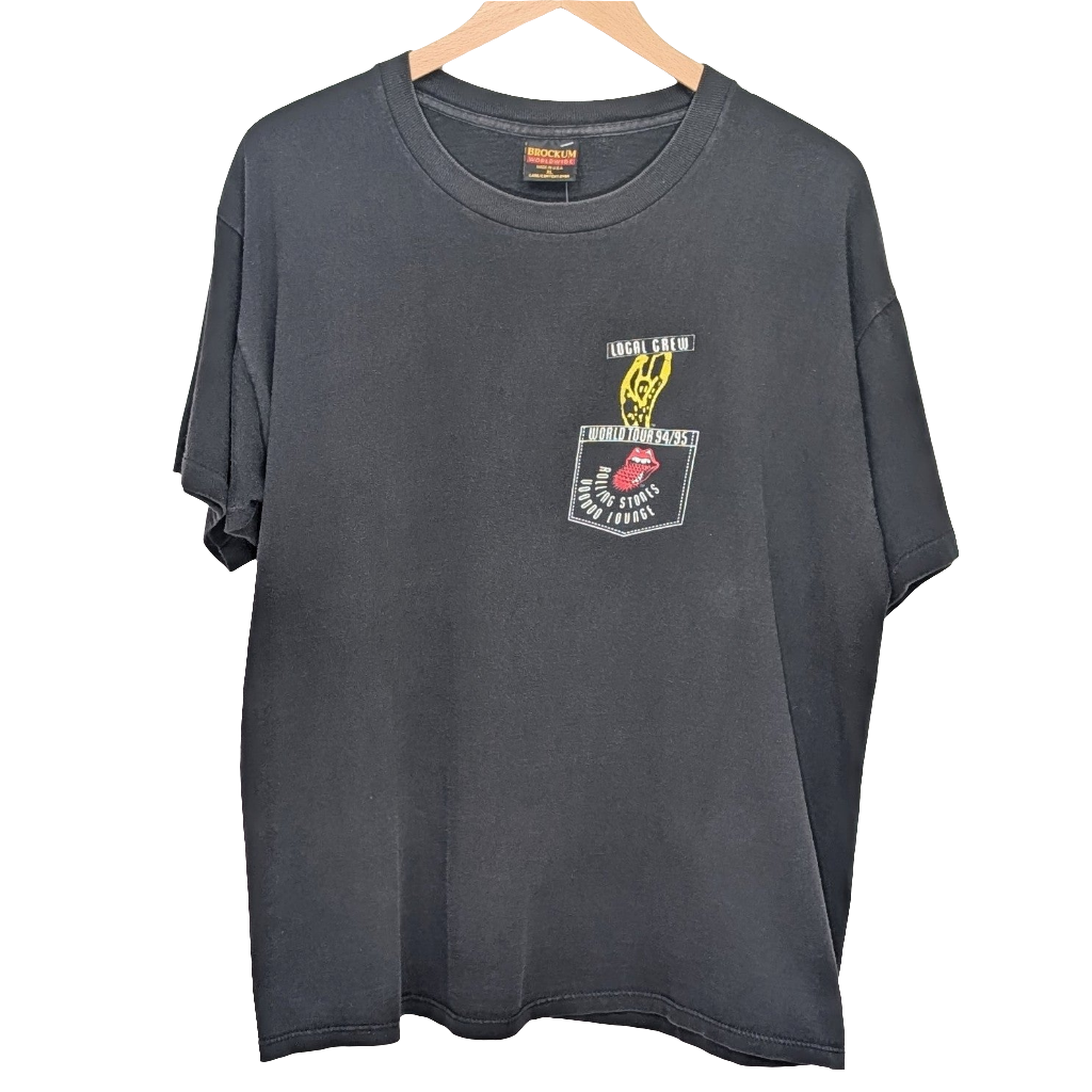 Rolling stones faded black vintage tshirt size XL brockum Rolling stones faded black vintage tshirt size XL brockum