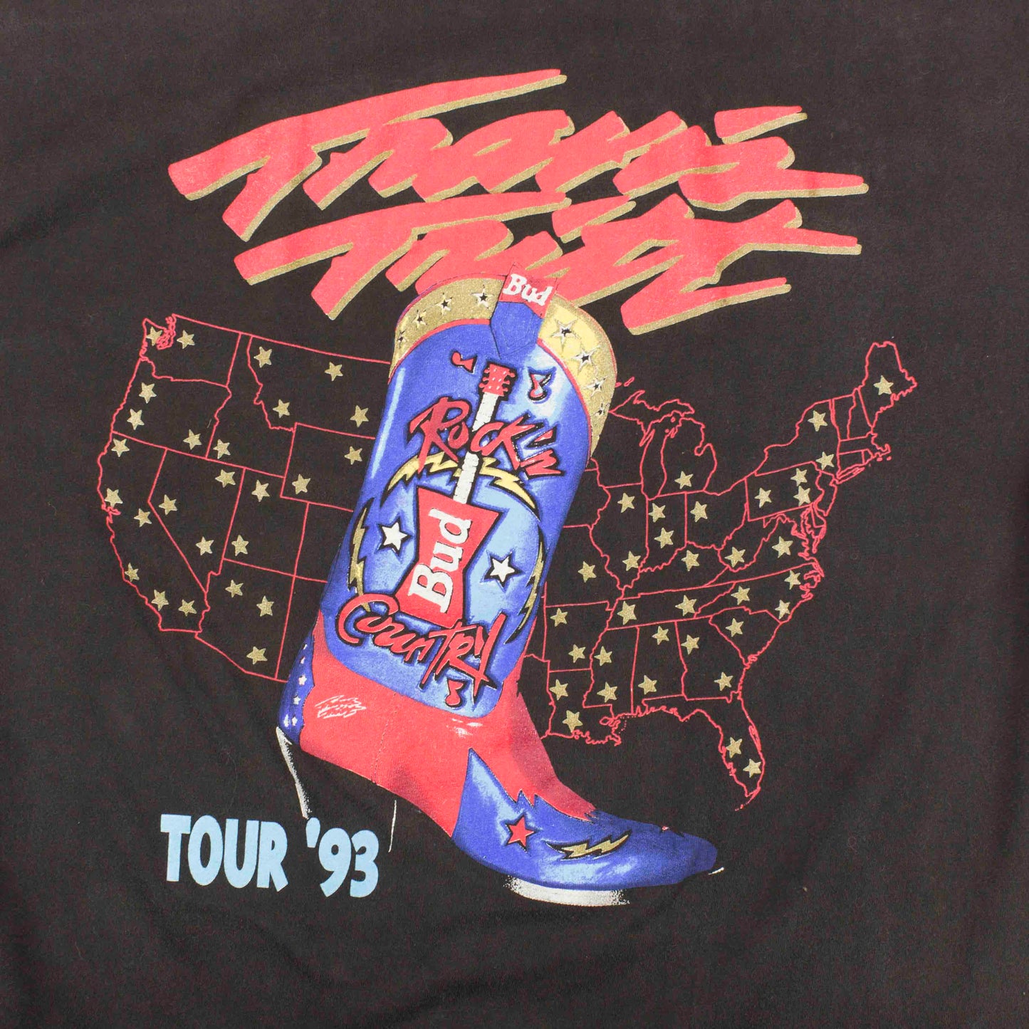 Travis Tritt shirt vintage 1993 Budweiser music promo
