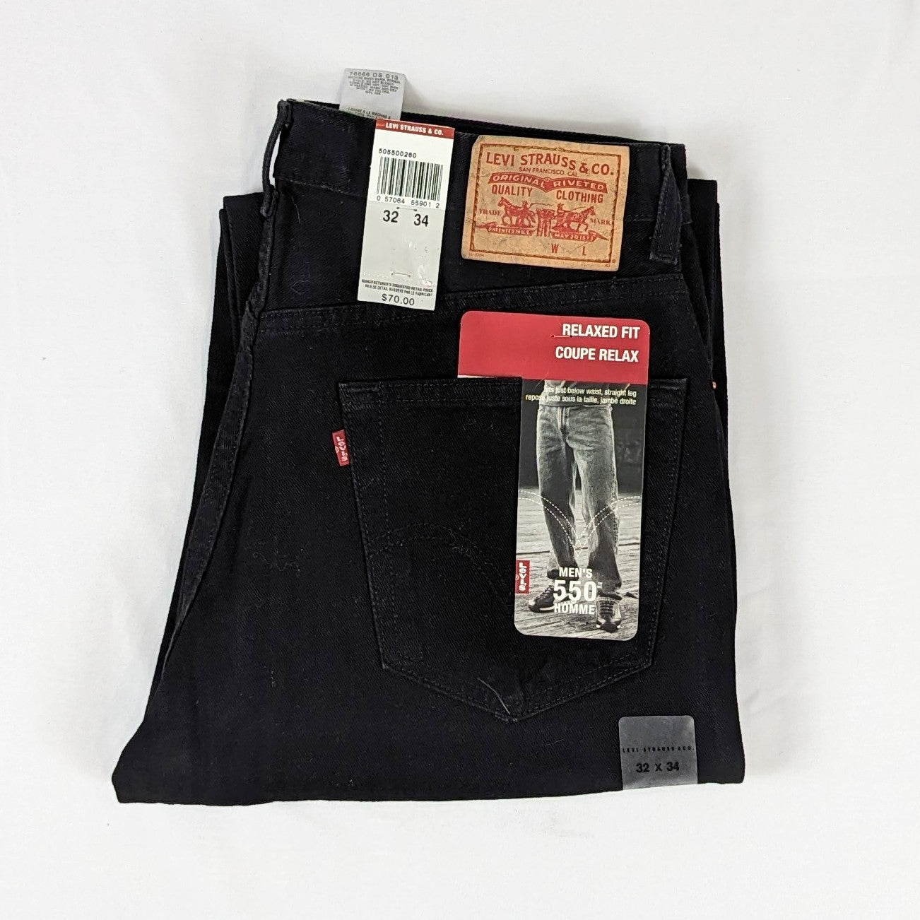 Levis 550 black jeans deals