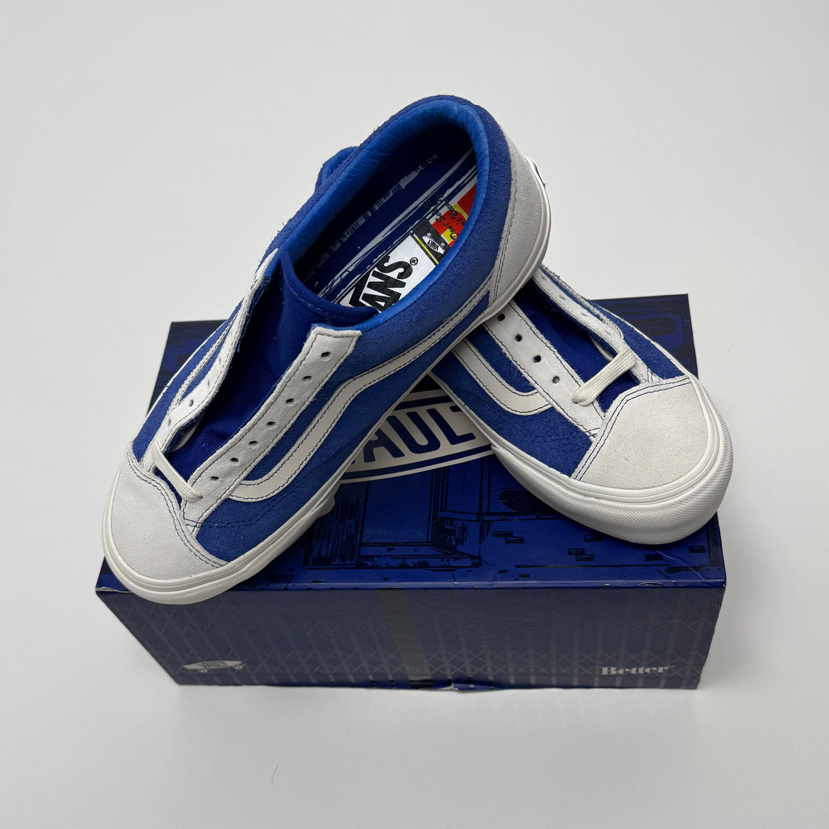 Better gift shop vans style 36 shoes blue white new in box  display picture 2