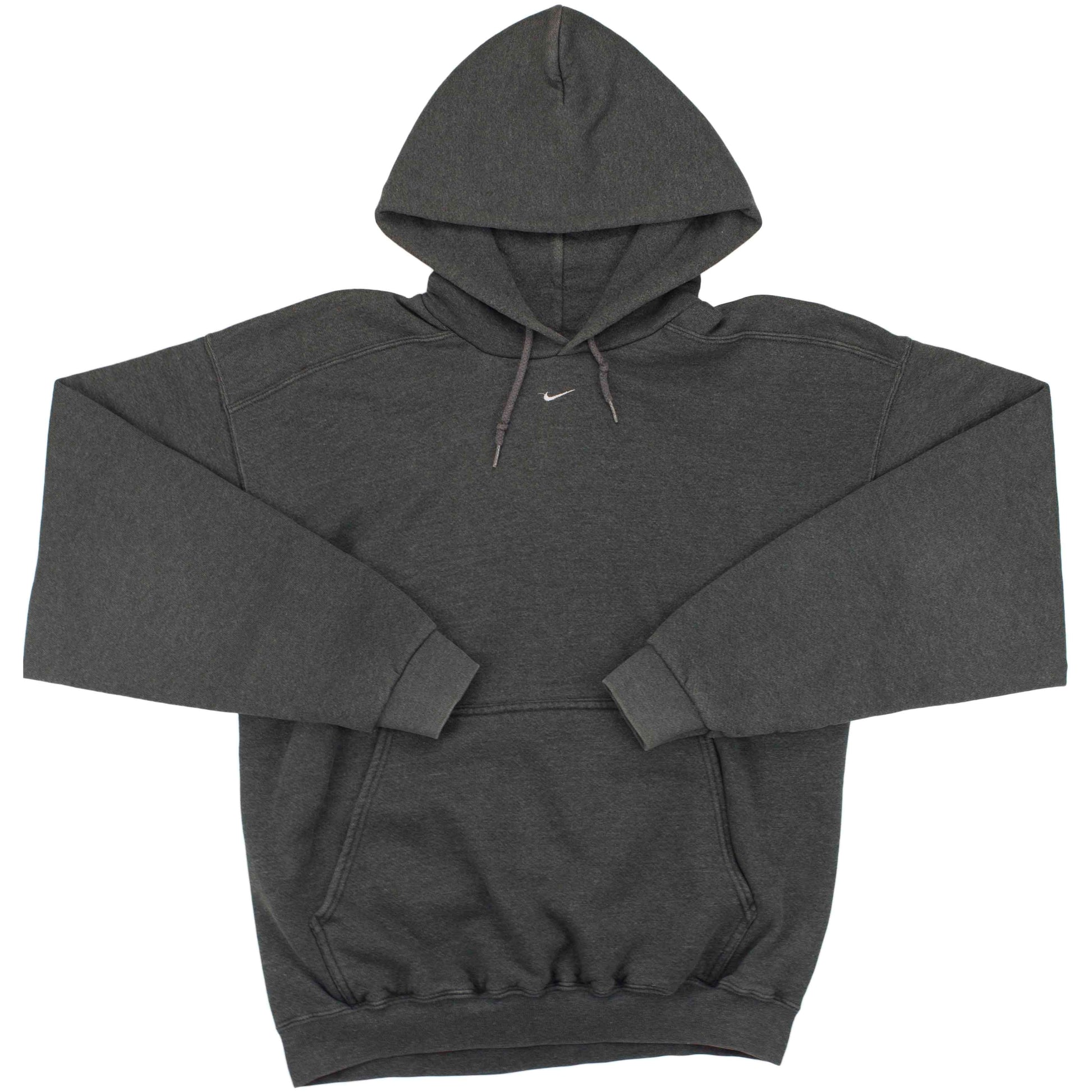 Nike dark grey 90s vintage block letter hoodie made in USA medium