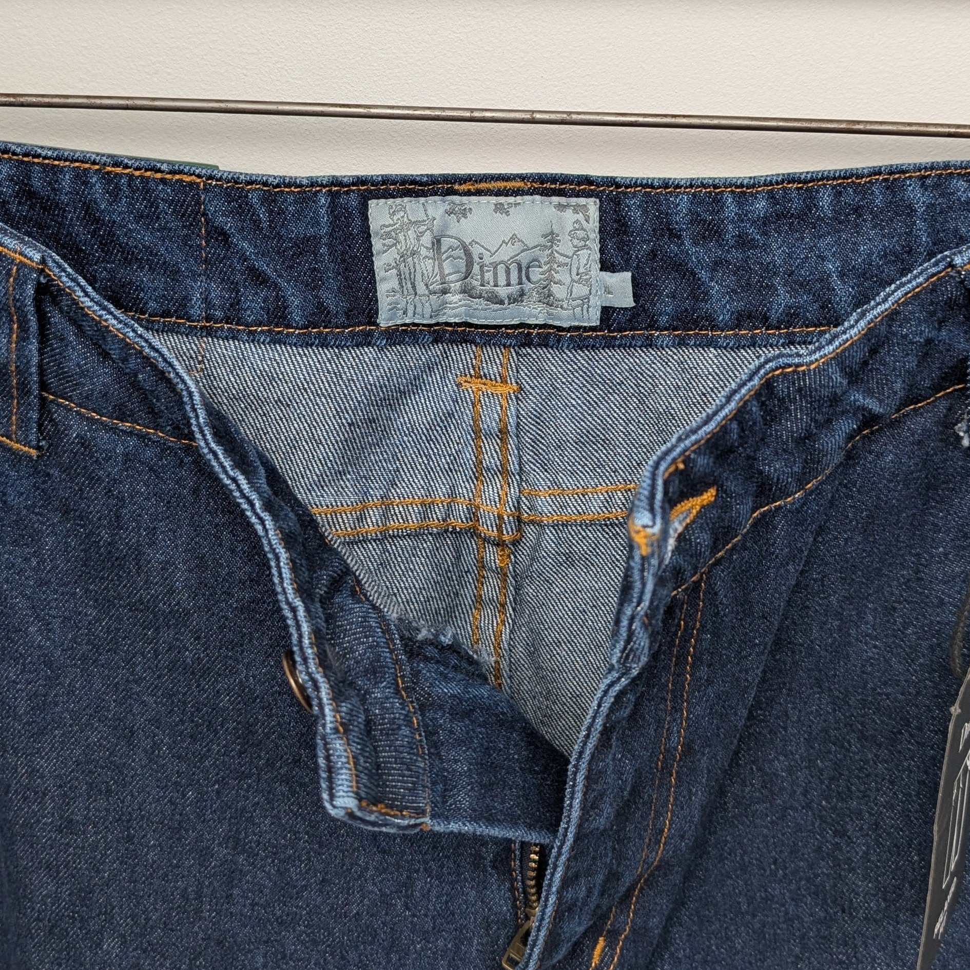 Dime relaxed fit denim jeans dark indigo size XL – L N F