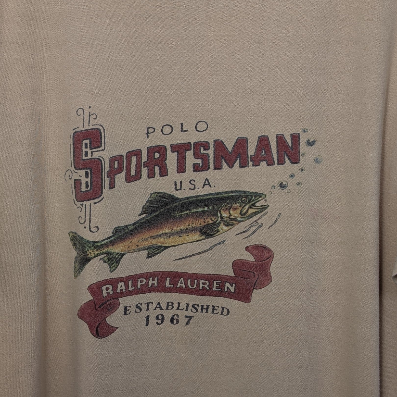 Polo Sport sportsman fishing shirt vintage 90s size XL made in USA