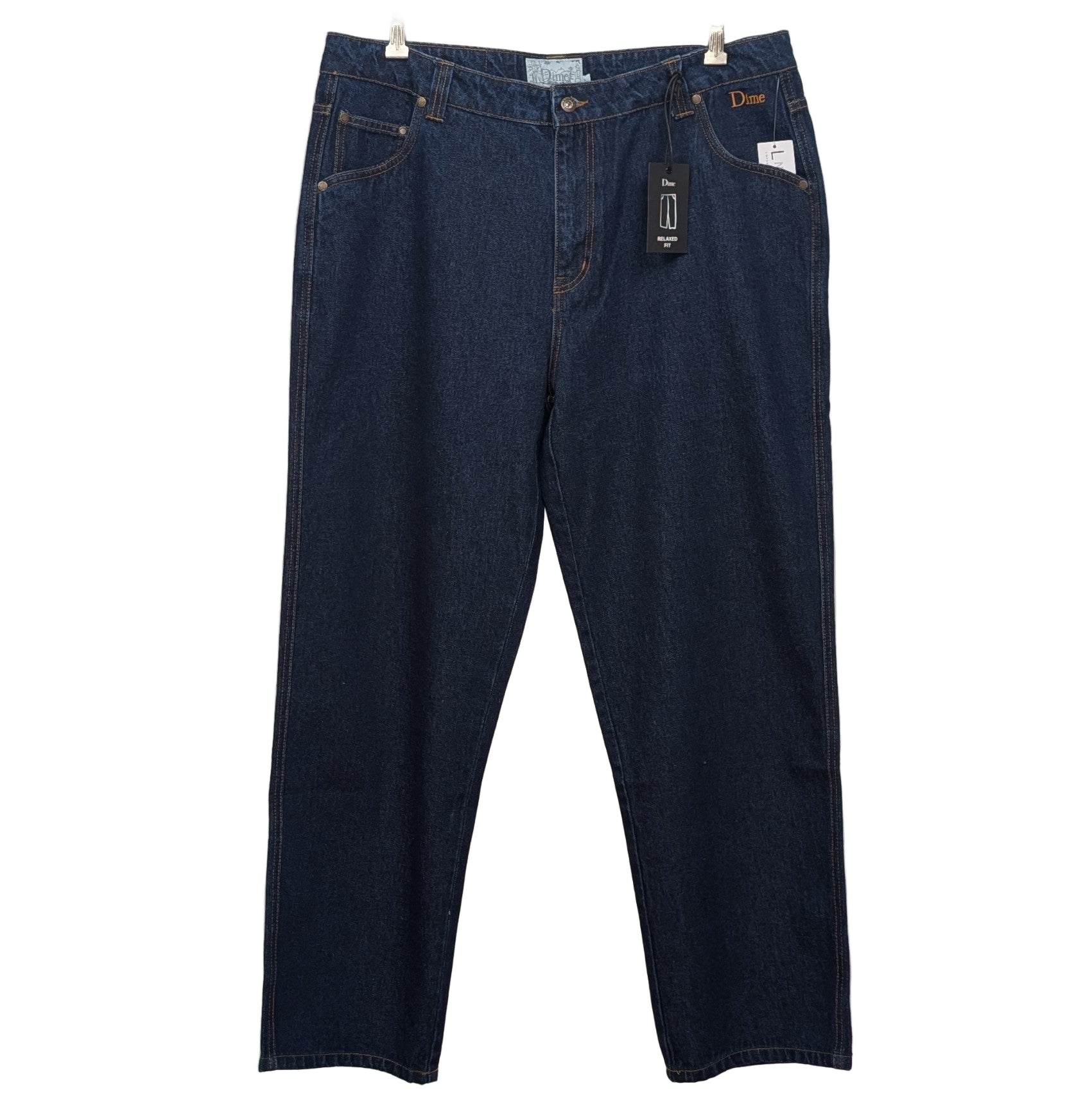 Dime relaxed fit denim jeans dark indigo size XL – L N F