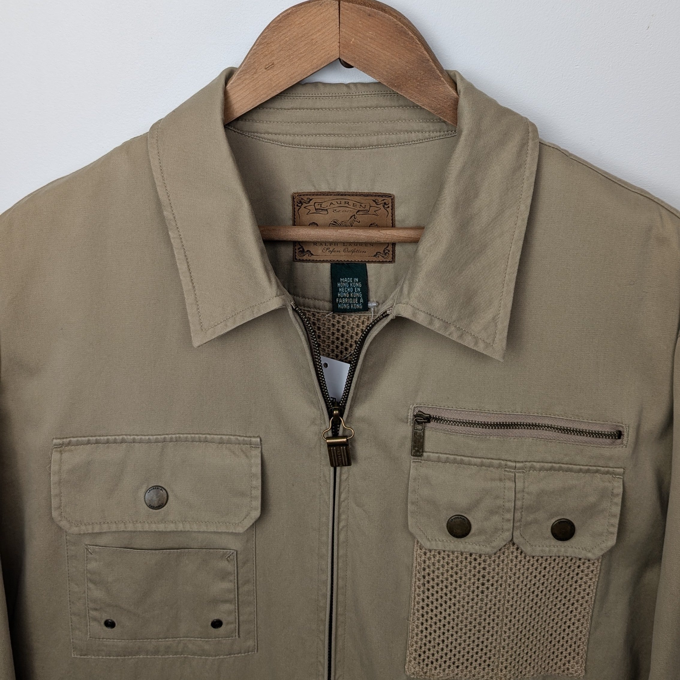 Ralph Lauren womens safari zip jacket 2000s vintage no size tag