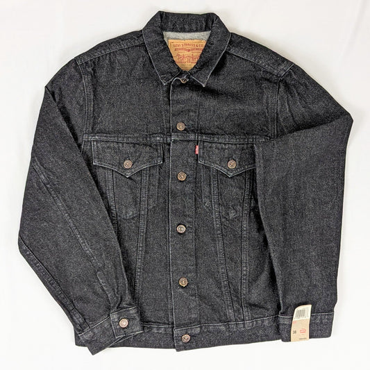 Levis jean jacket deadstock vintage jean jacket black denim made in Canada